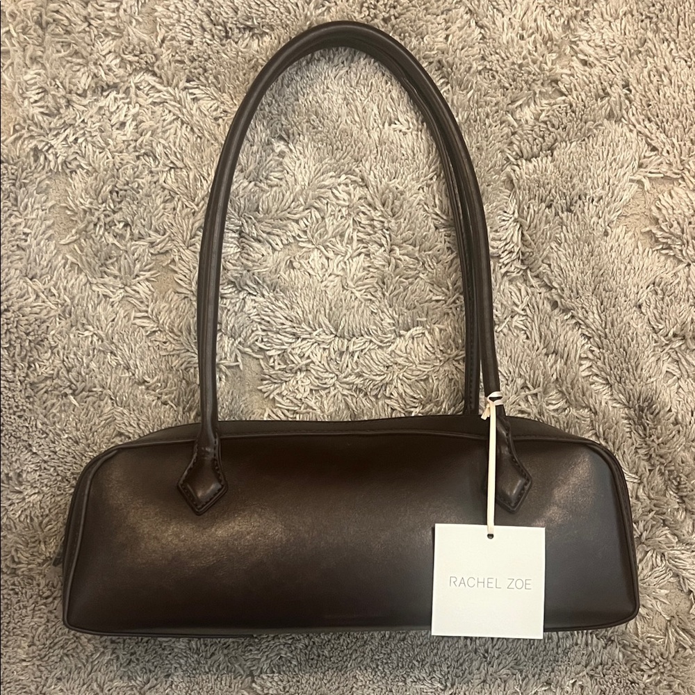 Rachel Zoe Chocolate Brown Leather Shoulder Bag